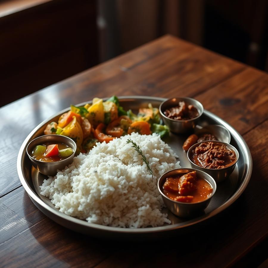 Nepali thali at Peace Night